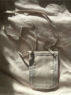 Austin House RFID Travel Neck Wallet Passport Holder Crossbody Pouch Beige